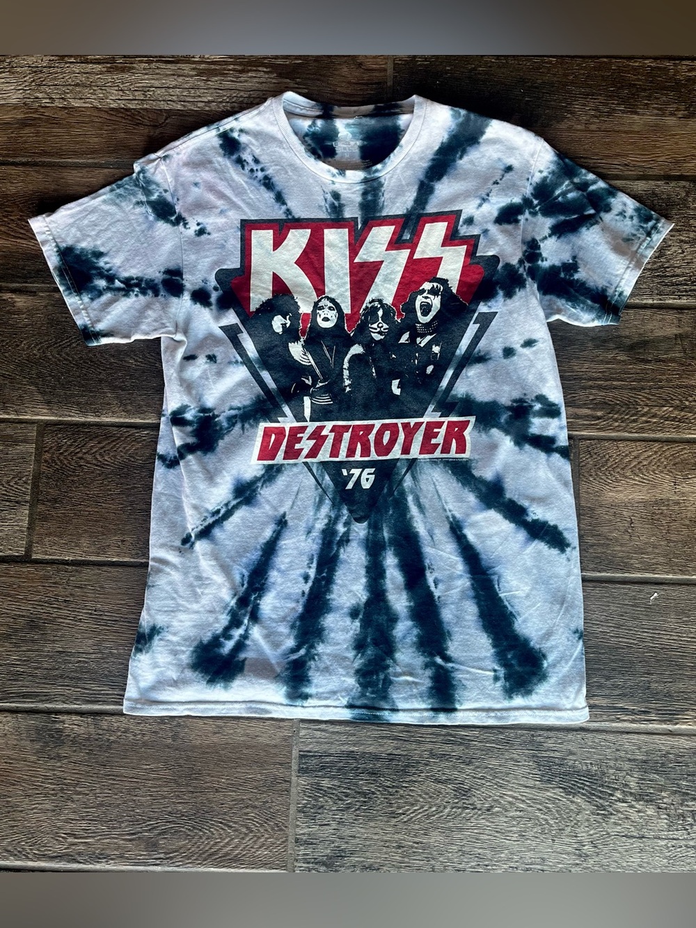 Liquid Blue KISS Destroyer ‘76 tie dye t shirt M